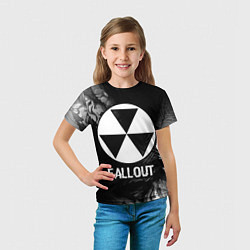 Футболка детская Fallout glitch на темном фоне, цвет: 3D-принт — фото 2