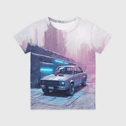 Футболка детская Автомобиль в пурпурной думке, цвет: 3D-принт