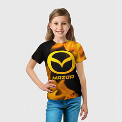 Футболка детская Mazda - gold gradient, цвет: 3D-принт — фото 2