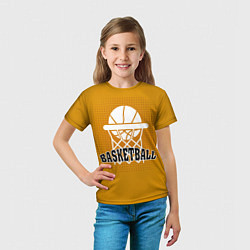 Футболка детская Basketball - кольцо и мяч, цвет: 3D-принт — фото 2