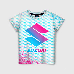 Футболка детская Suzuki neon gradient style, цвет: 3D-принт