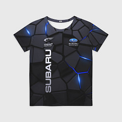 Детская футболка Subaru - плиты с эффектом свечения