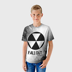 Футболка детская Fallout glitch на светлом фоне, цвет: 3D-принт — фото 2