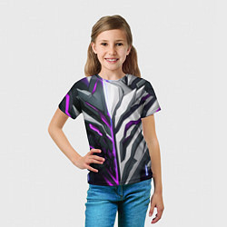 Футболка детская Броня адская и райская фиолетовая, цвет: 3D-принт — фото 2