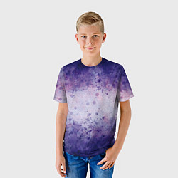 Футболка детская Абстракция - purple scales, цвет: 3D-принт — фото 2