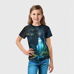 Футболка детская Призрак в лесу у воды, цвет: 3D-принт — фото 2