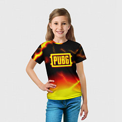 Футболка детская PUBG огненный шторм из молний, цвет: 3D-принт — фото 2