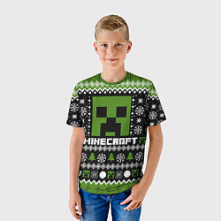 Футболка детская Minecraft christmas sweater, цвет: 3D-принт — фото 2