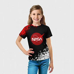 Футболка детская NASA краски спорт, цвет: 3D-принт — фото 2
