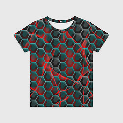 Футболка детская Нано шестиугольник, цвет: 3D-принт