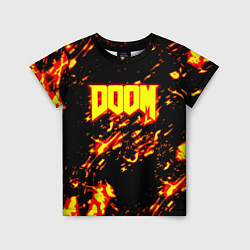 Футболка детская Doom огненный стиль ад марса, цвет: 3D-принт