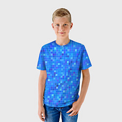 Футболка детская Голубая мозаика, цвет: 3D-принт — фото 2