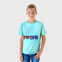 Футболка детская Сочи любимый город, цвет: 3D-принт — фото 2