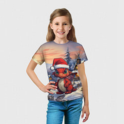 Футболка детская Дракоша 2024 новогодний символ года, цвет: 3D-принт — фото 2