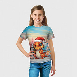 Футболка детская Новый год 2024 символ года дракон, цвет: 3D-принт — фото 2