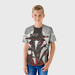 Футболка детская Красный чумной доктор, цвет: 3D-принт — фото 2