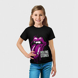 Футболка детская The Rolling Stones - lips, цвет: 3D-принт — фото 2