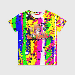 Футболка детская Worms true colors, цвет: 3D-принт