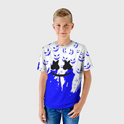 Футболка детская Marshmello dj blue pattern music band, цвет: 3D-принт — фото 2