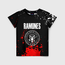 Футболка детская Ramones краски метал группа, цвет: 3D-принт