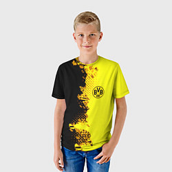 Футболка детская Borussia fc sport краски, цвет: 3D-принт — фото 2