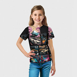 Футболка детская Japanese jdm art, цвет: 3D-принт — фото 2