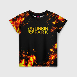 Футболка детская Linkin park огненный стиль, цвет: 3D-принт