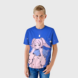 Футболка детская Фрирен и снег, цвет: 3D-принт — фото 2
