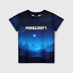 Футболка детская Minecraft logo night, цвет: 3D-принт