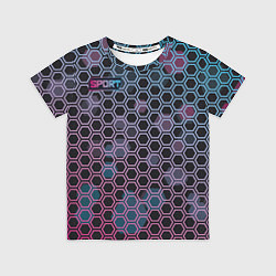 Футболка детская Sport шестигранники, цвет: 3D-принт