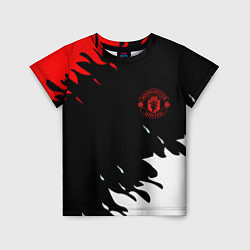 Футболка детская Manchester United flame fc, цвет: 3D-принт