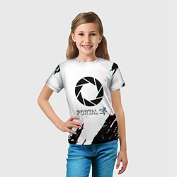 Футболка детская Portal 2 краски валв, цвет: 3D-принт — фото 2