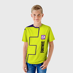 Футболка детская Fortnite logo yellow game, цвет: 3D-принт — фото 2