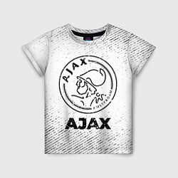 Футболка детская Ajax с потертостями на светлом фоне, цвет: 3D-принт