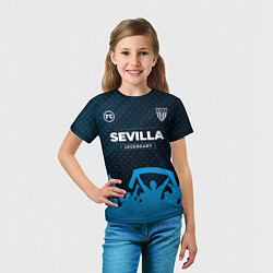 Футболка детская Sevilla legendary форма фанатов, цвет: 3D-принт — фото 2