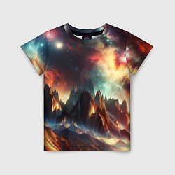 Футболка детская Space landscape with mountains, цвет: 3D-принт