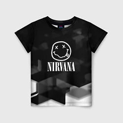 Футболка детская Nirvana текстура рок, цвет: 3D-принт