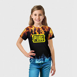 Футболка детская PUBG online битва огня и льда, цвет: 3D-принт — фото 2