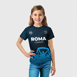 Футболка детская Roma legendary форма фанатов, цвет: 3D-принт — фото 2