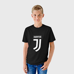 Футболка детская Juventus sport fc белое лого, цвет: 3D-принт — фото 2