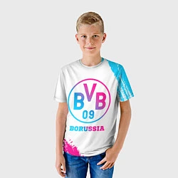 Футболка детская Borussia neon gradient style, цвет: 3D-принт — фото 2