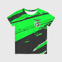 Футболка детская Benfica sport green, цвет: 3D-принт