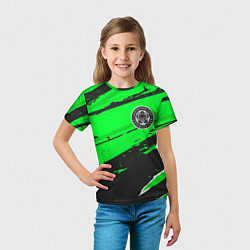 Футболка детская Leicester City sport green, цвет: 3D-принт — фото 2