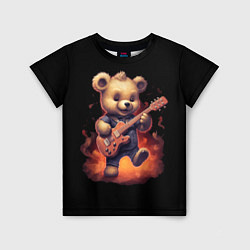 Футболка детская Плюшевый медведь играет на гитаре, цвет: 3D-принт