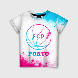 Футболка детская Porto neon gradient style, цвет: 3D-принт