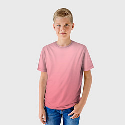Футболка детская Нежный розовый градиент, цвет: 3D-принт — фото 2