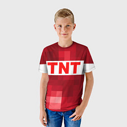 Футболка детская Minecraft tnt texture, цвет: 3D-принт — фото 2