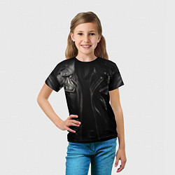Футболка детская Косуха терминатора чёрная, цвет: 3D-принт — фото 2