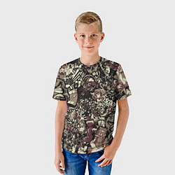 Футболка детская Граффити патерн, цвет: 3D-принт — фото 2