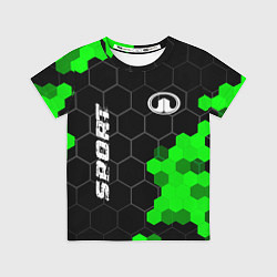 Футболка детская Great Wall green sport hexagon, цвет: 3D-принт